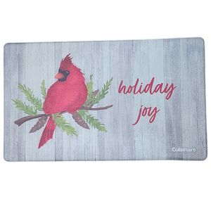 Cuisinart Anti‎ Fatigue Kitchen Mat Cardinal Holiday Joy Printed 18x30in
